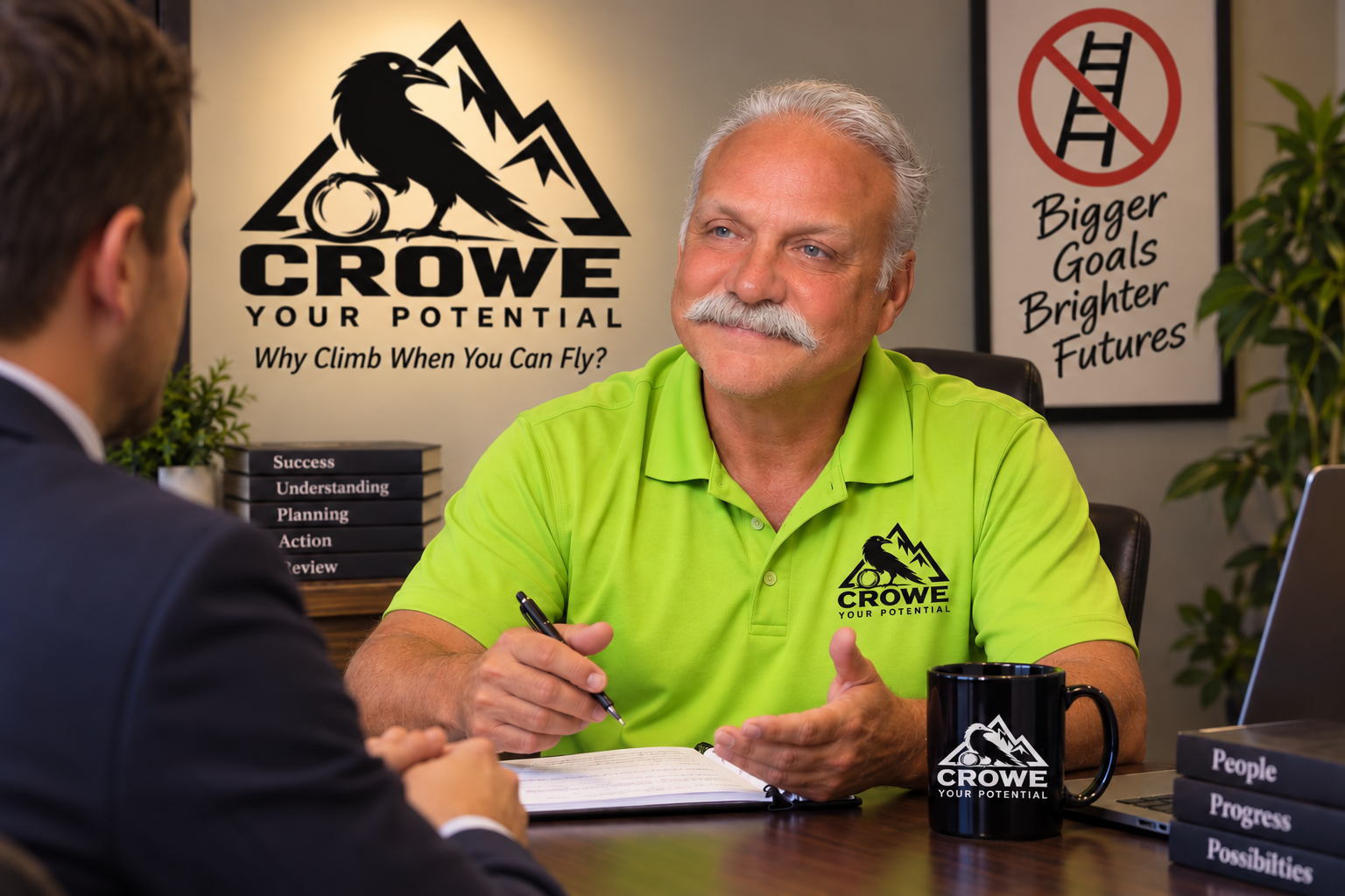 Charley Crowe coaching a business owner